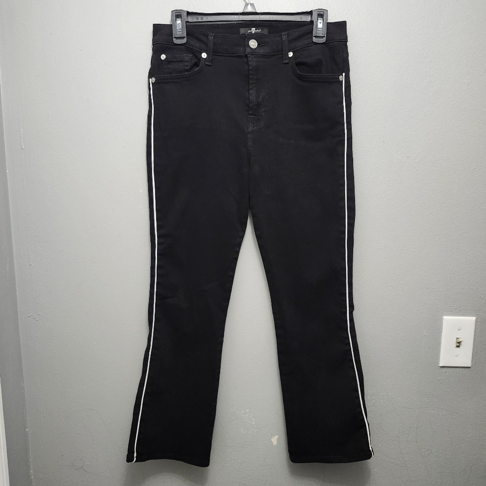 7 for all mankind women's black jeans size 29
